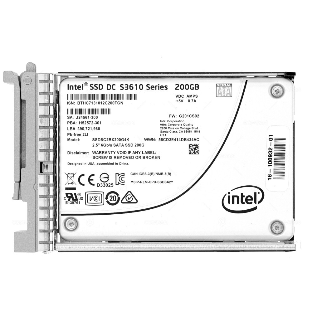 UCS-SD200G12S3-EP DELL 200GB 6G SATA 2.5 SFF SSD SSDSC2BX200G4K